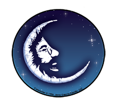 Mini Jerry Garcia Moon Sticker